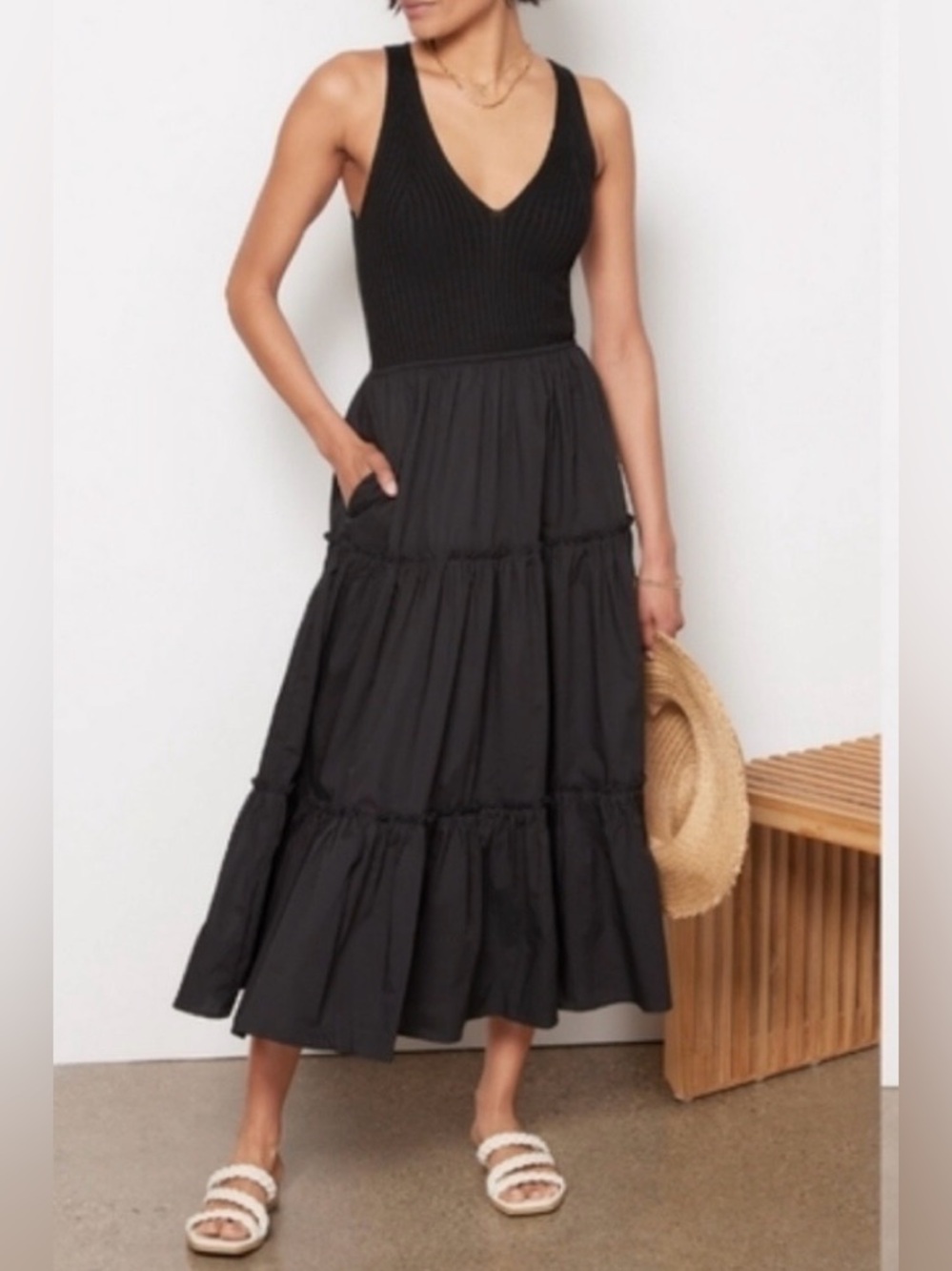 Evereve Ayra Mixed Media Dress
